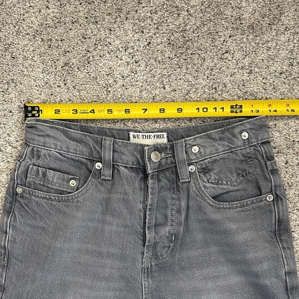 New Free People Eden High Slouchy Flare Jeans ~ Diamond Gray - Picture 7 of 11